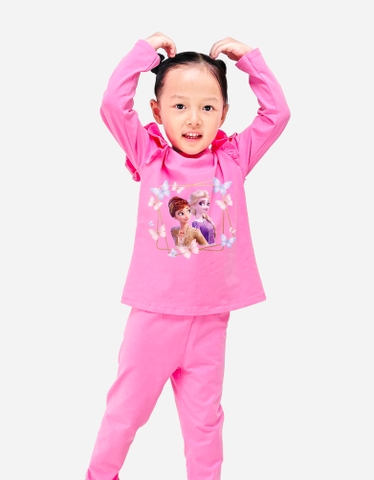 Đồ bộ bé gái mùa thu tay dài Elsa
