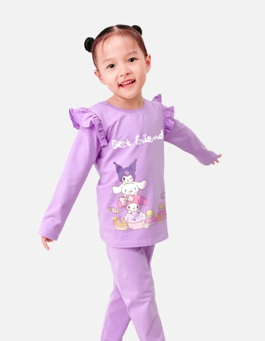 Đồ bộ bé gái mùa thu tay dài Sanrio