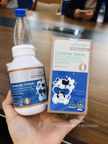 Sữa non Vitatree Colostrum 100v nhập khẩu Úc hỗ trợ tăng đề kháng, hệ miễn dịch cho bé từ 2 tuổi