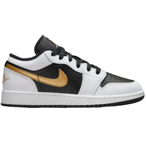 Giày Air Jordan 1 Low 'White Black Metallic Gold Swoosh |  553560-172