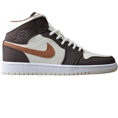 Nike Air Jordan Mid Brown Basalt Oatmeal Pecan White Tan | DO6699-200