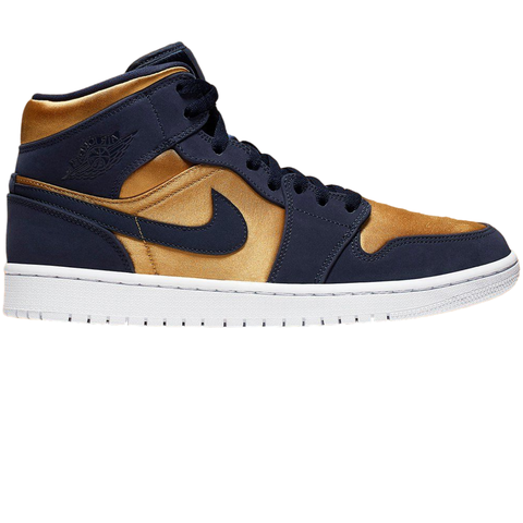 Nike Air Jordan 1 Mid SE Premium Stain Gold Men's Size 12 BARELY WORN | 852542-401