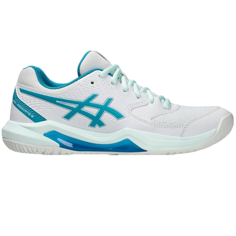Asics Women's Gel-Dedicate 8 Wide White Teal Blue | 1042A235-103