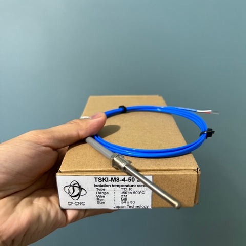 Cảm biến nhiệt độ cách ly vỏ loại K , Tiêu chuẩn Japan, dòng TSKI Ren M8 phi 4
