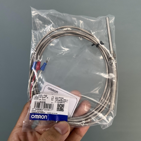 Cảm biến nhiệt độ PT100 OMRON E52L-P6D Ren M8 phi 5 X 50 dây 2M