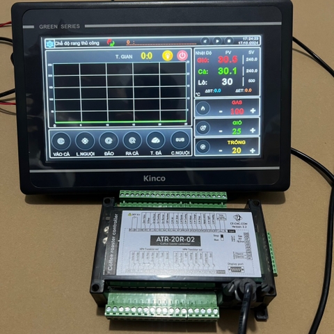 Bộ điều khiển máy rang cà phê tự động ATR-20R màn hình cảm ứng 10in