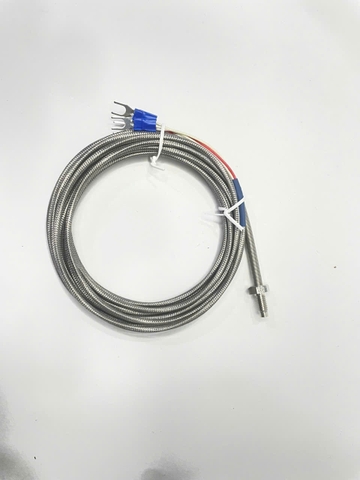 Cảm biến nhiệt độ PT100 Ren m6 đầu ruồi dây 3m dãy đo -70 đến 450 độ C
