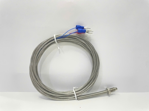 Cảm biến nhiệt độ PT100 Ren m6 đầu ruồi dây 3m dãy đo -70 đến 200 độ C