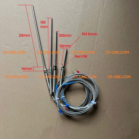 Cảm biến nhiệt độ K ren M8 phi 5