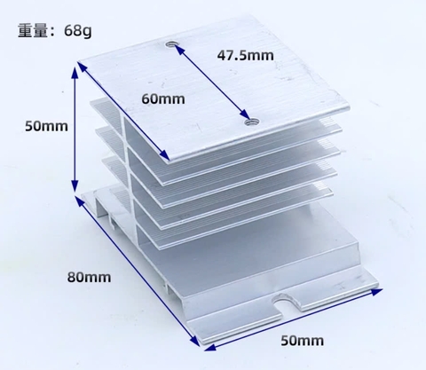 Đế tản nhiệt loại nhỏ cho SSR 1 pha