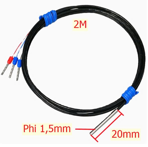 Cảm biến nhiệt độ PT100 phi 1.5mm