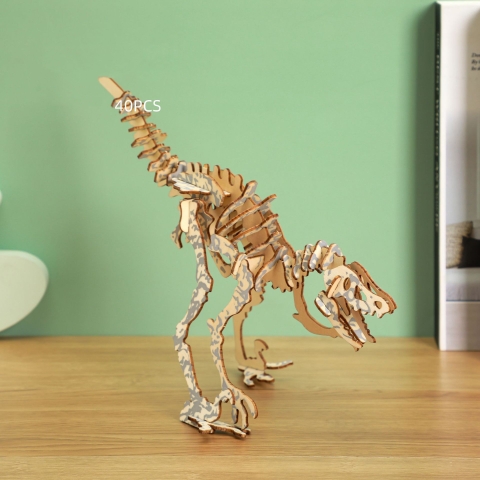 Đồ chơi lắp ráp gỗ 3D Mô hình Khủng long Deinonychus Laser TB-A037