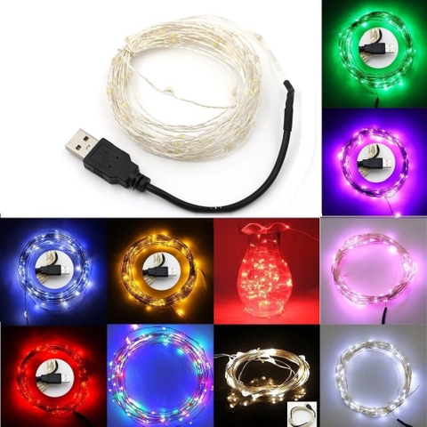 Đèn LED trang trí dây đồng nguồn USB