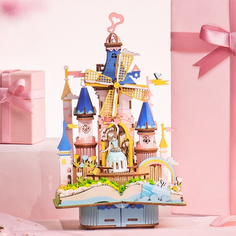 [BẢN QUỐC TẾ TIẾNG ANH] Mô hình Hộp nhạc Magic Castle AM59 Robotime Music Box