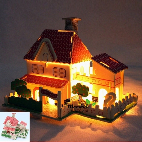 Đồ chơi lắp ráp Mô hình Nhà gỗ California Sunny House