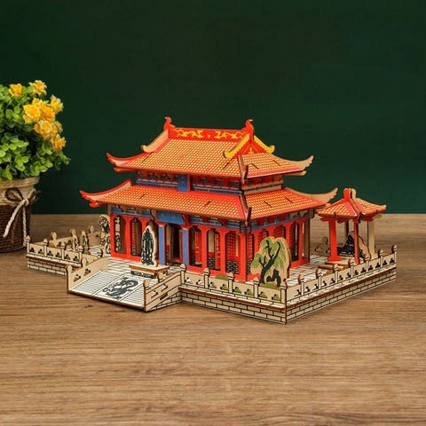 Đồ chơi lắp ráp gỗ 3D Mô hình Học viện Khổng tử Confucius Institute