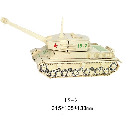 Đồ chơi lắp ráp gỗ 3D Mô hình Xe tăng IS-2
