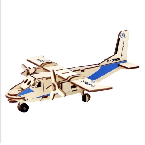 Đồ chơi lắp ráp gỗ 3D Máy bay Transport Plane LC-P466
