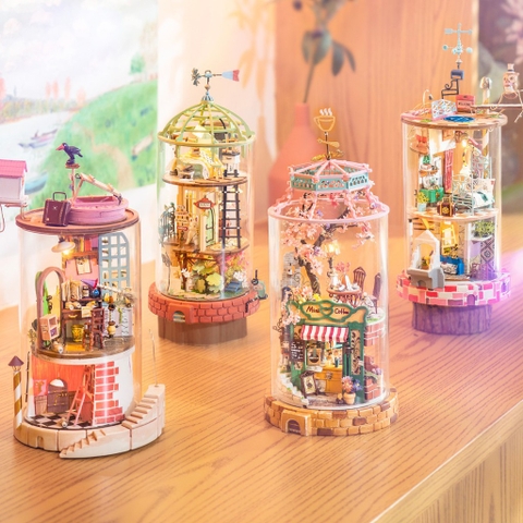 [BẢN QUỐC TẾ TIẾNG ANH] Mô hình nhà DIY Doll House Robotime Mysterious World DS001 - DS004 Glass Miniature