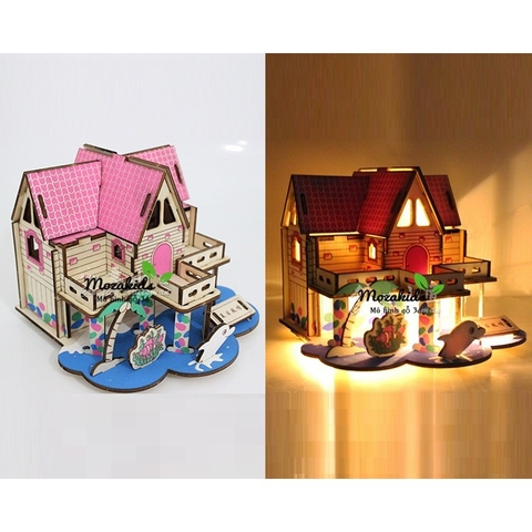 Đồ chơi lắp ráp Mô hình Nhà gỗ Mùa Hè Summer