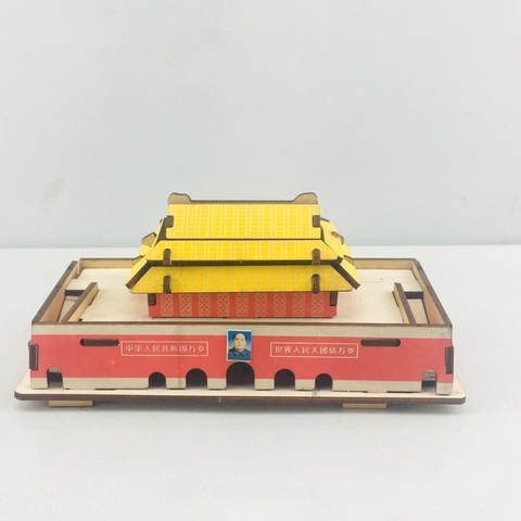 Đồ chơi lắp ráp gỗ 3D Mô hình Quảng trường Thiên An Môn Laser TB-A029