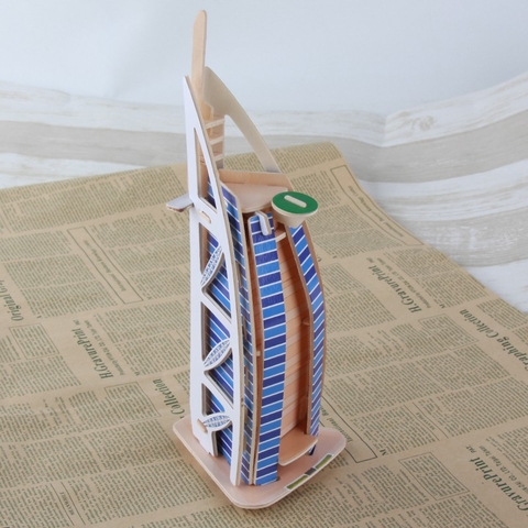Đồ chơi lắp ráp gỗ 3D Mô hình khách san Dubai MJ207
