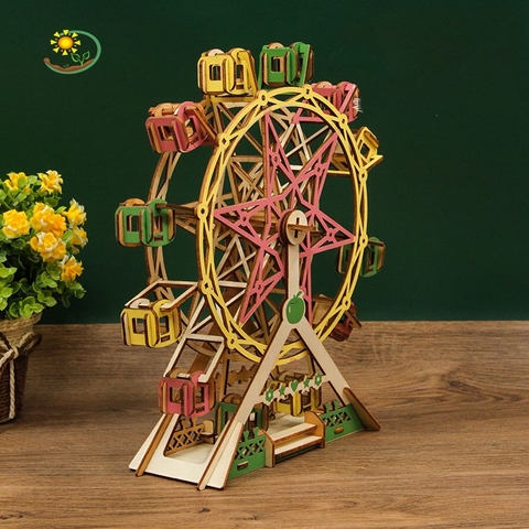 Đồ chơi lắp ráp gỗ 3D Mô hình Lucky Ferris Wheel