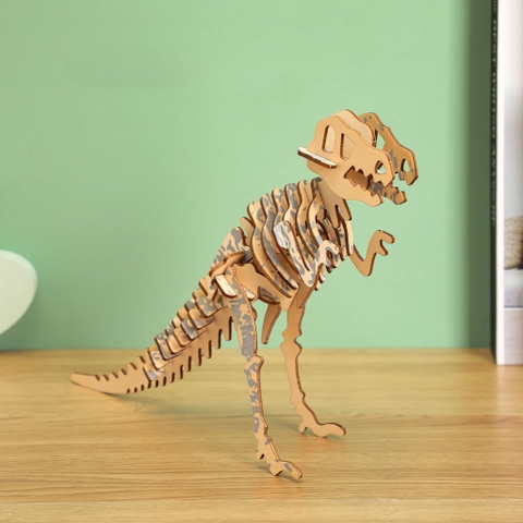 Đồ chơi lắp ráp gỗ 3D Mô hình Khủng long Tyrannosaurus Laser TB-A033