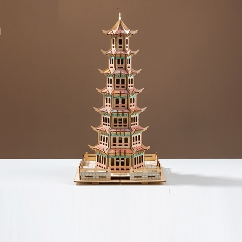 Đồ chơi lắp ráp gỗ 3D Mô hình Chùa Pagoda HG-F026