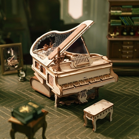 [BẢN QUỐC TẾ TIẾNG ANH] Mô hình Hộp nhạc Magic Piano AMK81 Music Box Robotime