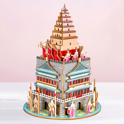Đồ chơi lắp ghép gỗ 3D Mô hình Chùa Thái Lan Big Goose Pagoda HG-F030