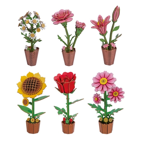 Đồ chơi lắp ghép gỗ 3D Mô hình Bông Hoa Flower