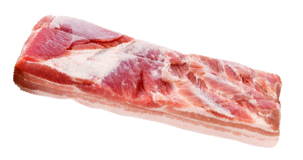 Pork belly sheet ribbed rindless