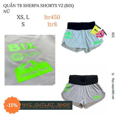 Quần T8 Sherpa Shorts v2 (Nữ)
