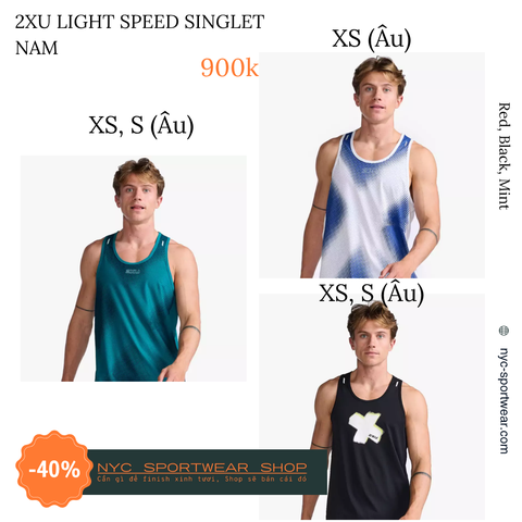 Áo ba lỗ 2XU Light Speed Singlet (Nam)