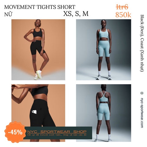 Quần On Running Movement Tights Short (Nữ)