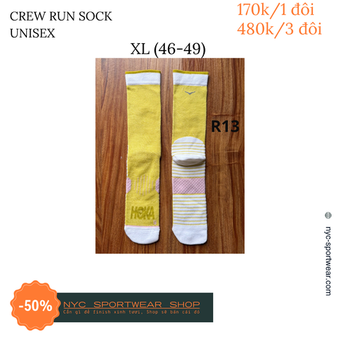Tất cổ cao Hoka Crew Run Socks