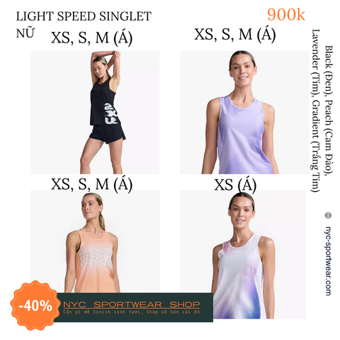 Áo ba lỗ 2XU Light Speed Singlet (Nữ)