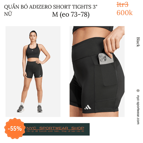 Quần bó Adidas Adizero 3 inch Short Tights (Nữ)