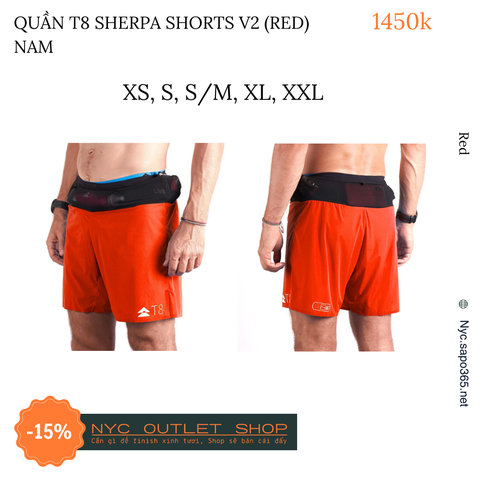 Quần T8 Sherpa shorts v2 (Nam)