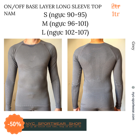 Áo bó Compressport ON/OFF Base Layer Long Sleeve Top (Nam)