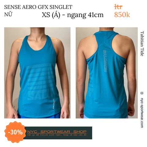 Áo chạy ba lỗ Salomon Sense Aero GFX Singlet (Nữ)