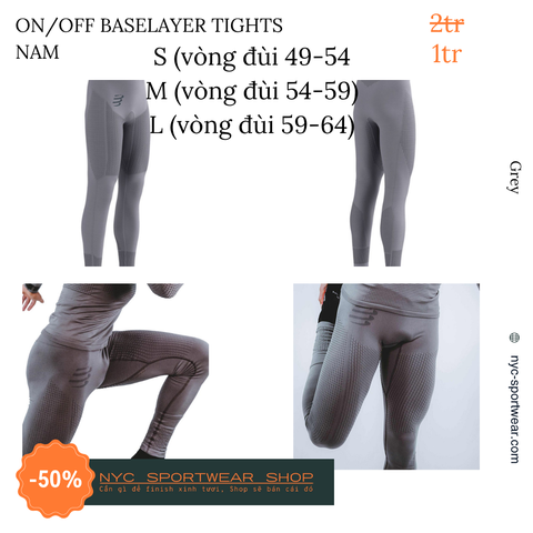 Quần bó Compressport ON/OFF Baselayer Tights (Nam)