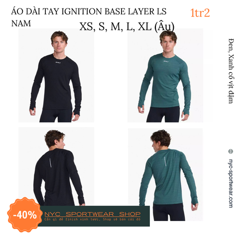 Áo dài tay 2XU Ignition Base Layer Long Sleeve (Nam)