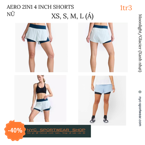 Quần 2XU Aero 2in1 4  inch Shorts (Nữ)