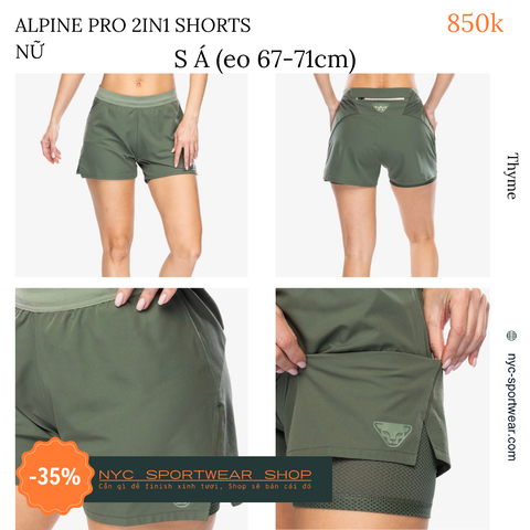Quần bó cơ Dynafit Alpine Pro 2in1 Shorts (Nữ)