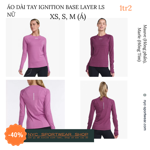 Áo dài tay 2XU Ignition Base Layer Long Sleeve (Nữ)