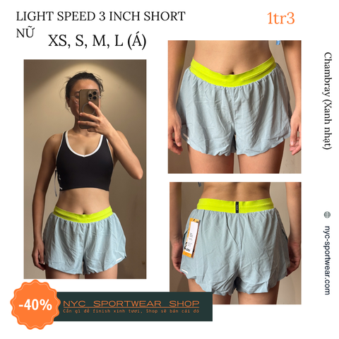 Quần 2XU Light Speed 3 inch Shorts (Nữ)