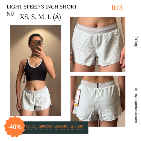 Quần 2XU Light Speed 3 inch Shorts (Nữ)