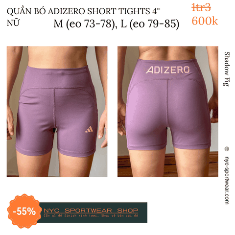 Quần bó Adidas Adizero 4 inch Short Tights  (Nữ)